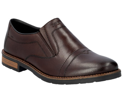 Pantofi casual, barbati, RIEKER, ANTISTRESS, 14654-25 maro, piele naturala